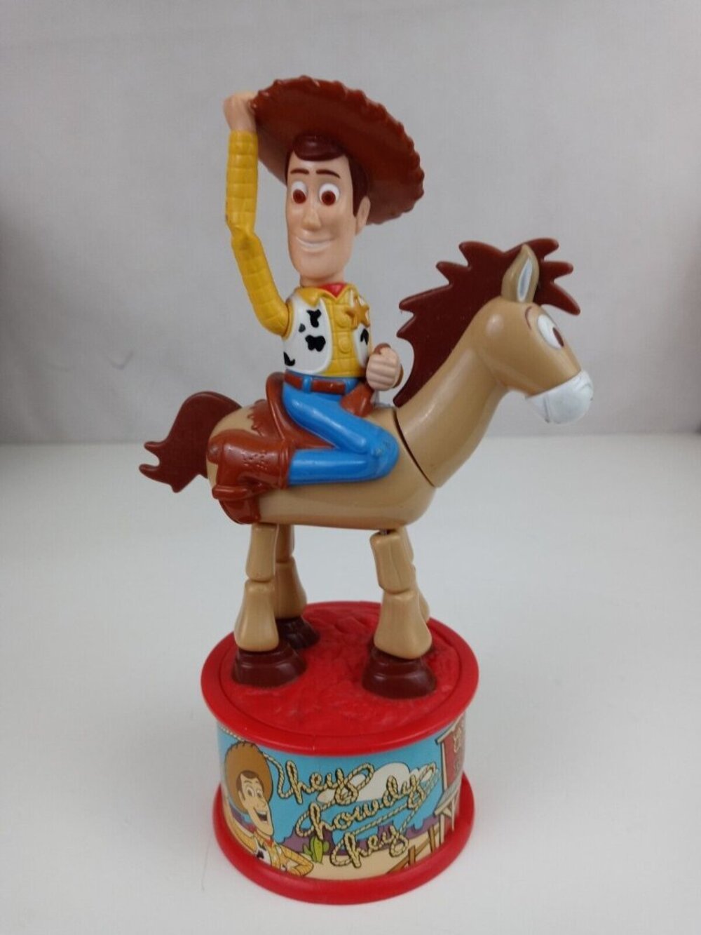 1999 McDonalds Happy Meal Toy Disney Toy Story 2 Woody Riding Bronco.